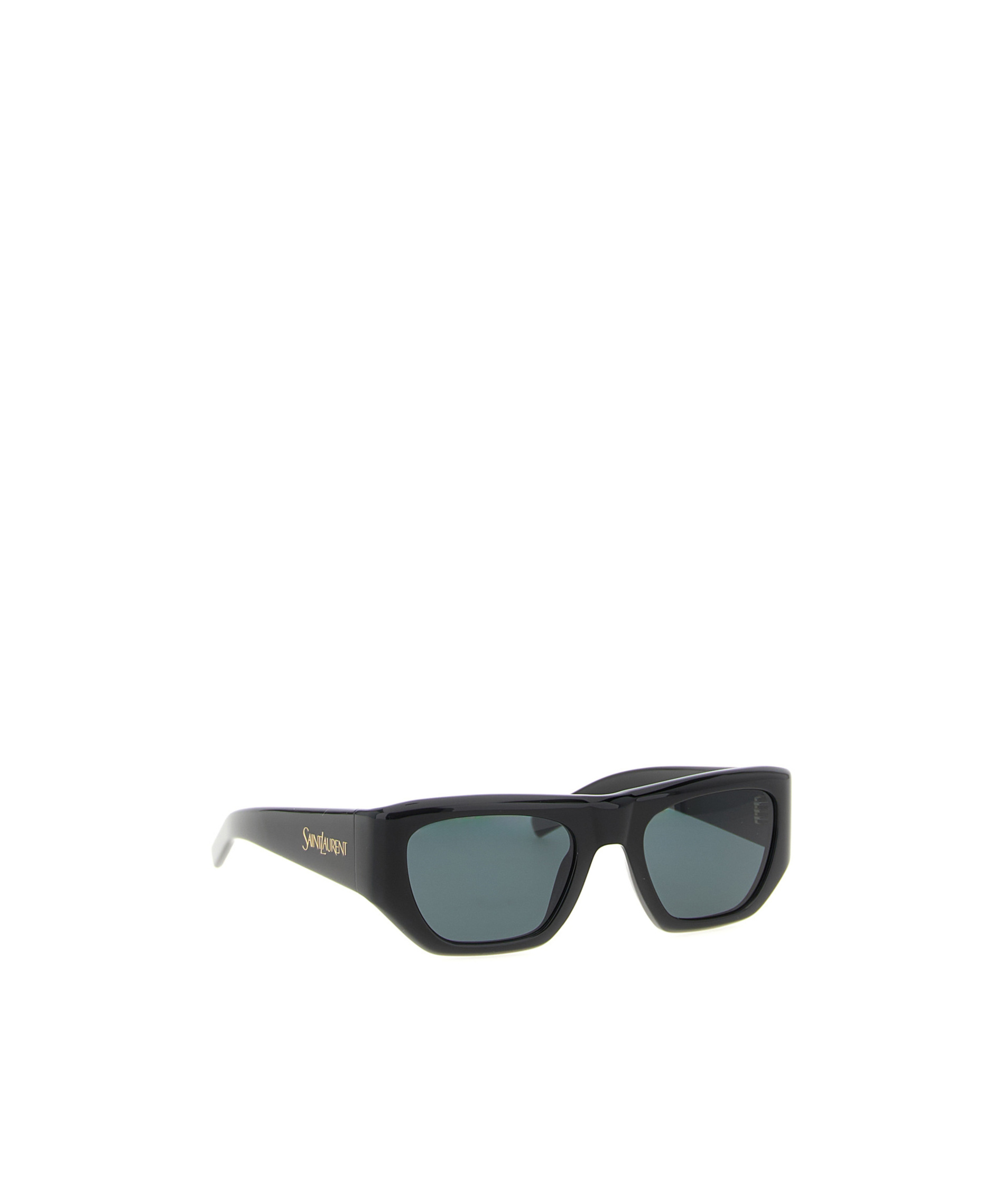 Saint Laurent '740' Rectangular Frame Sunglasses In Black