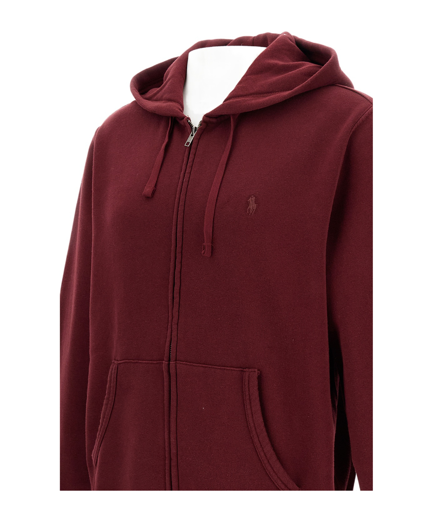 Ralph Lauren Drawstring Hooded Sweatshirt In Red