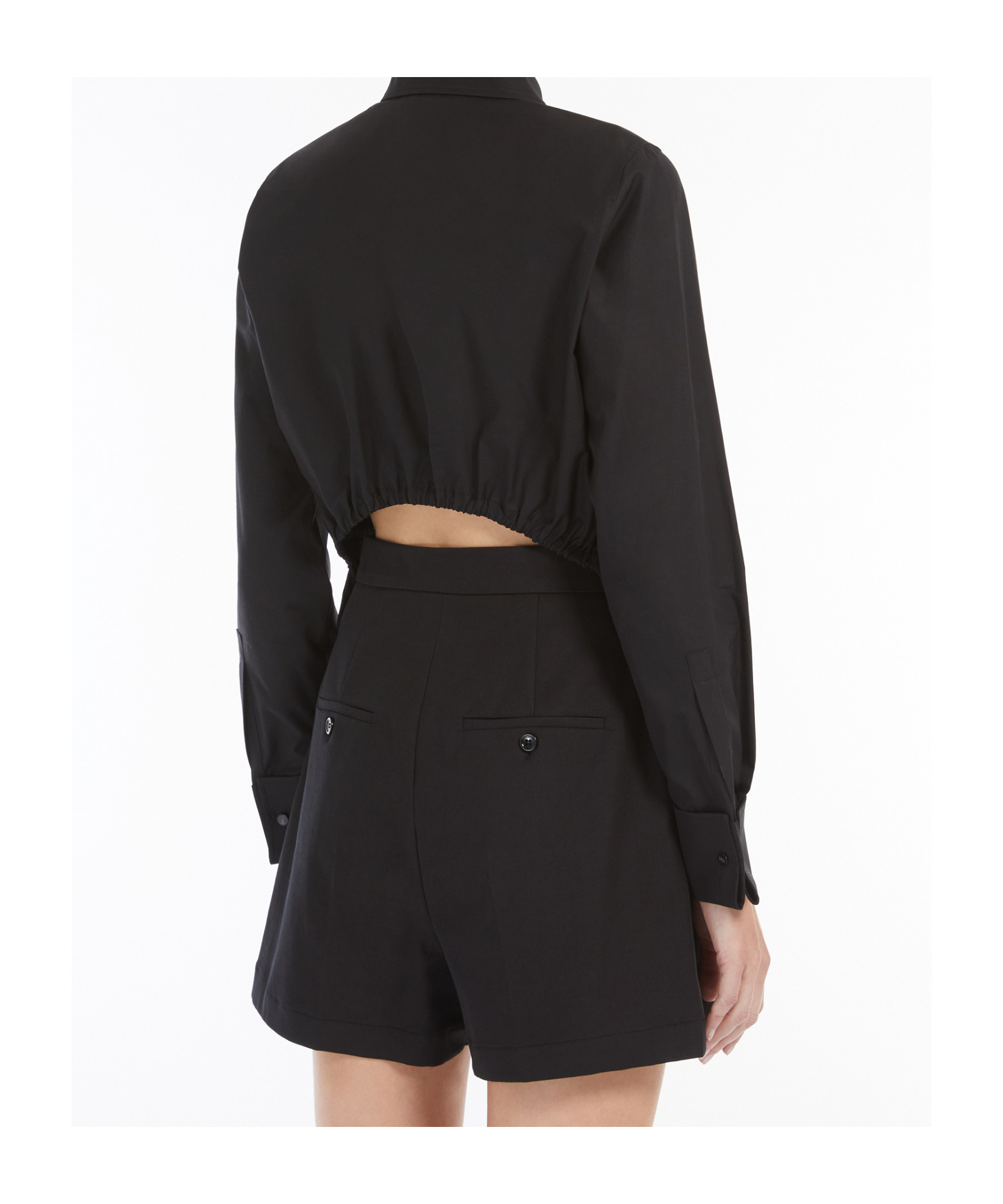 Max Mara Long-sleeved Shirt In Black