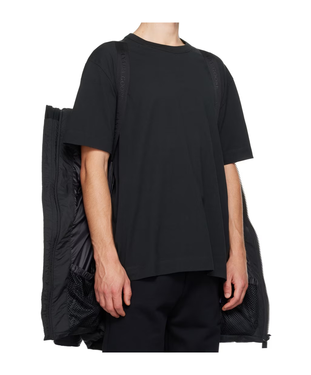 Canada Goose Lawrence Logo Down Jacket In Black