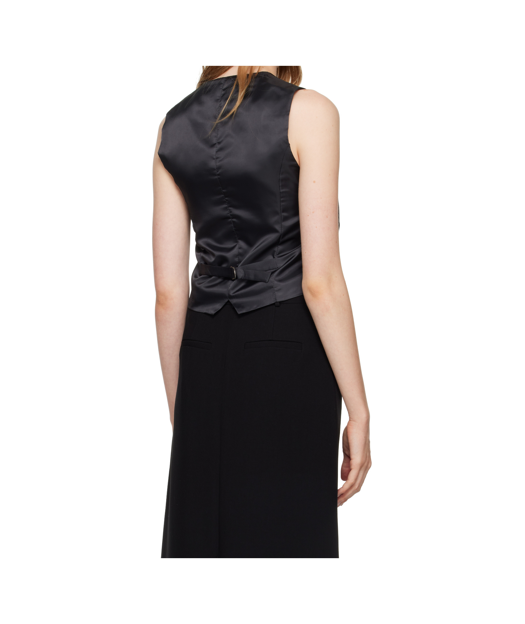 THE FRANKIE SHOP GELSO SINGLE-BREASTED WOOL WAISTCOAT