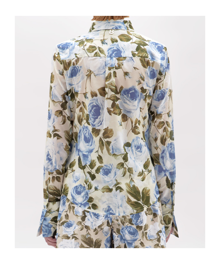 Shop Blugirl Rose-print Shirt In Multicolor