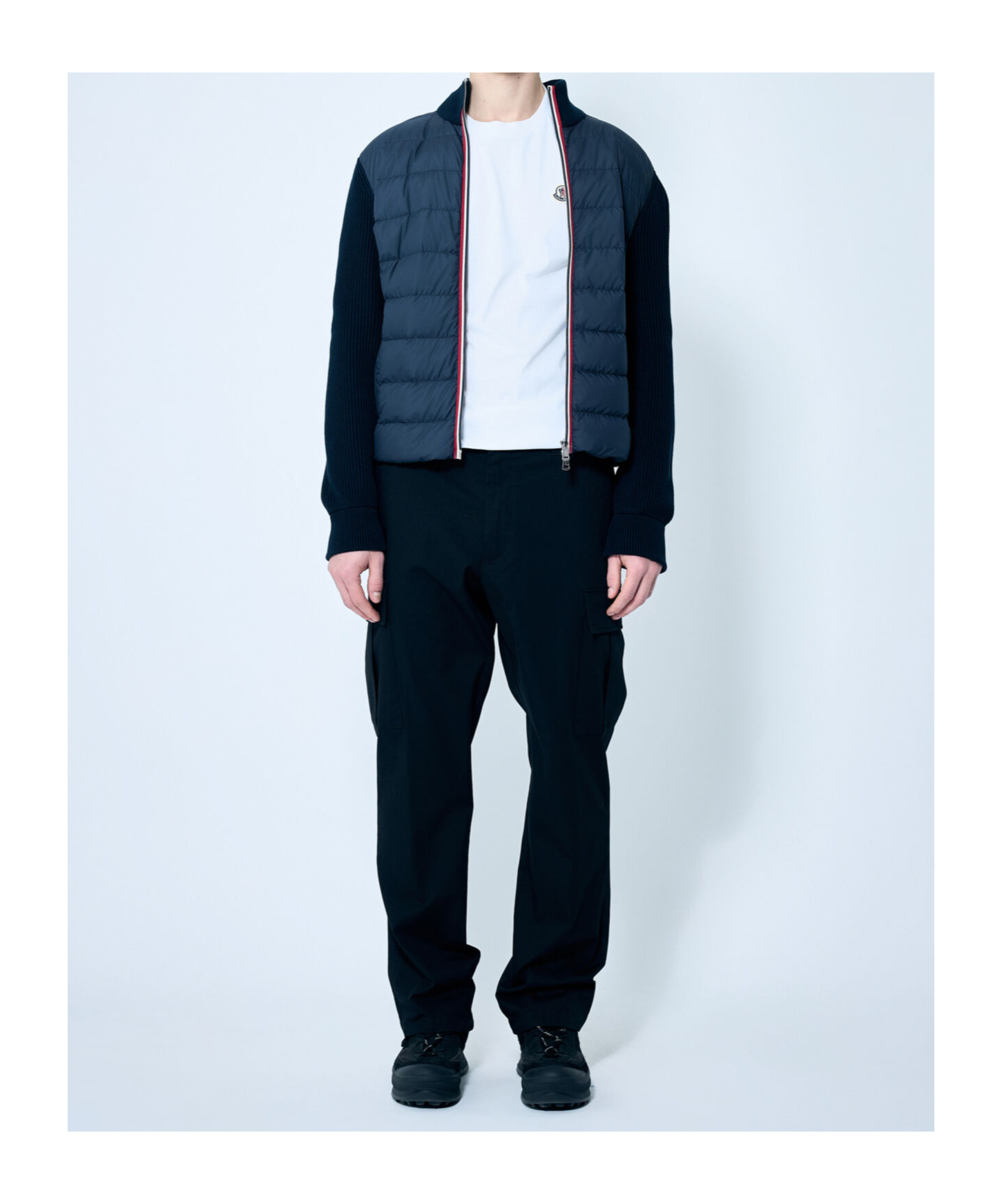 Moncler Men Cotton Pack Of Three Logo Patch T-shirts In White