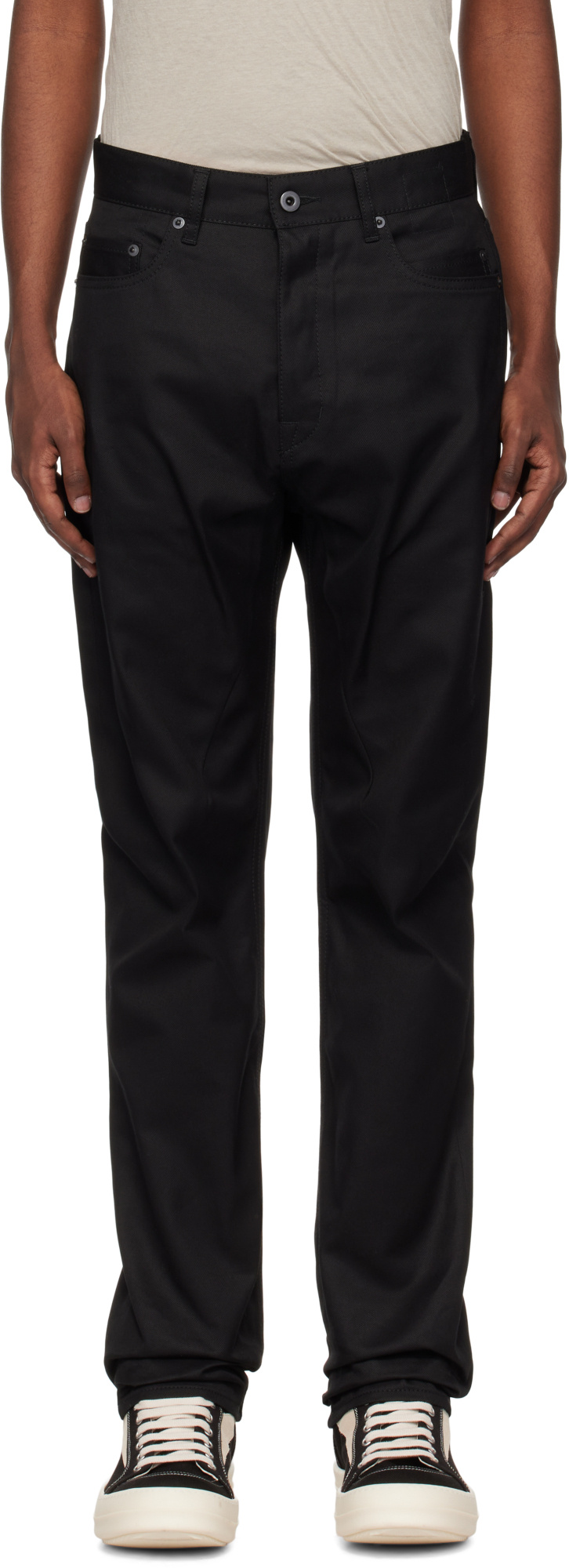 Rick Owens Drkshdw Belt-loop Jeans In Black