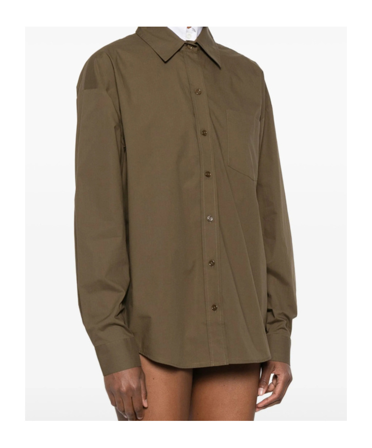 The Frankie Shop Long Sleeve Shirt In Green