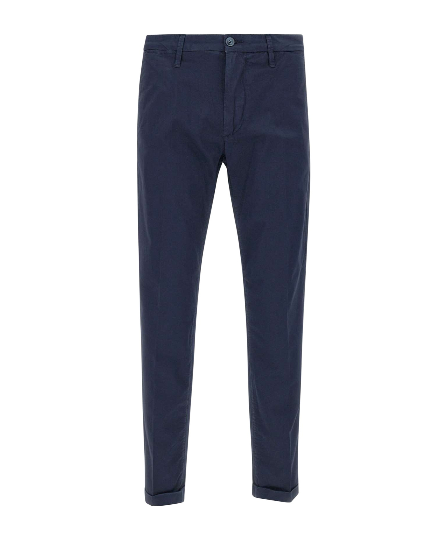 Re-hash Dark Blue Straight Casual Pants In Blue