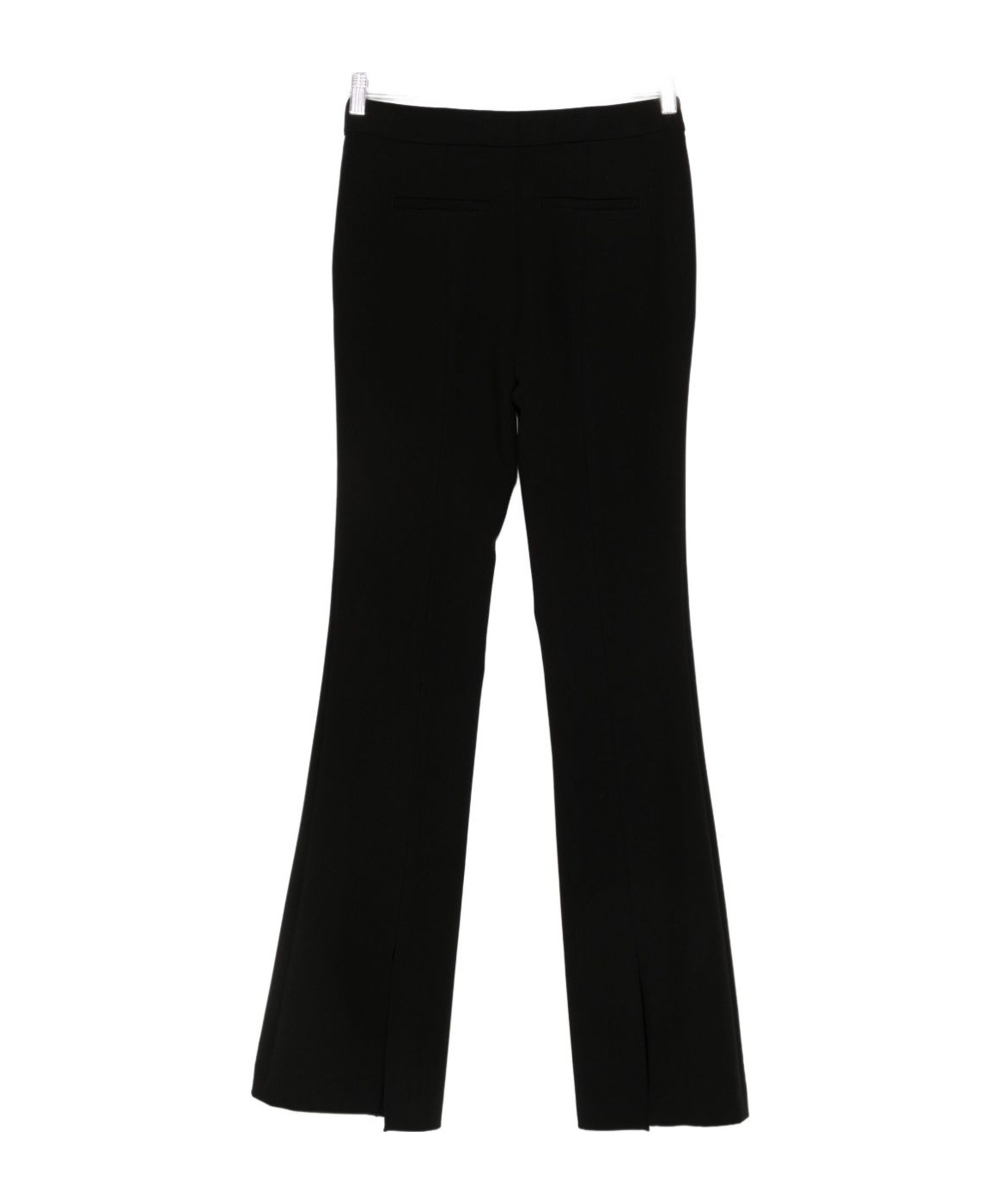 Blugirl Fitted Black Trousers With Flared Hem In Black
