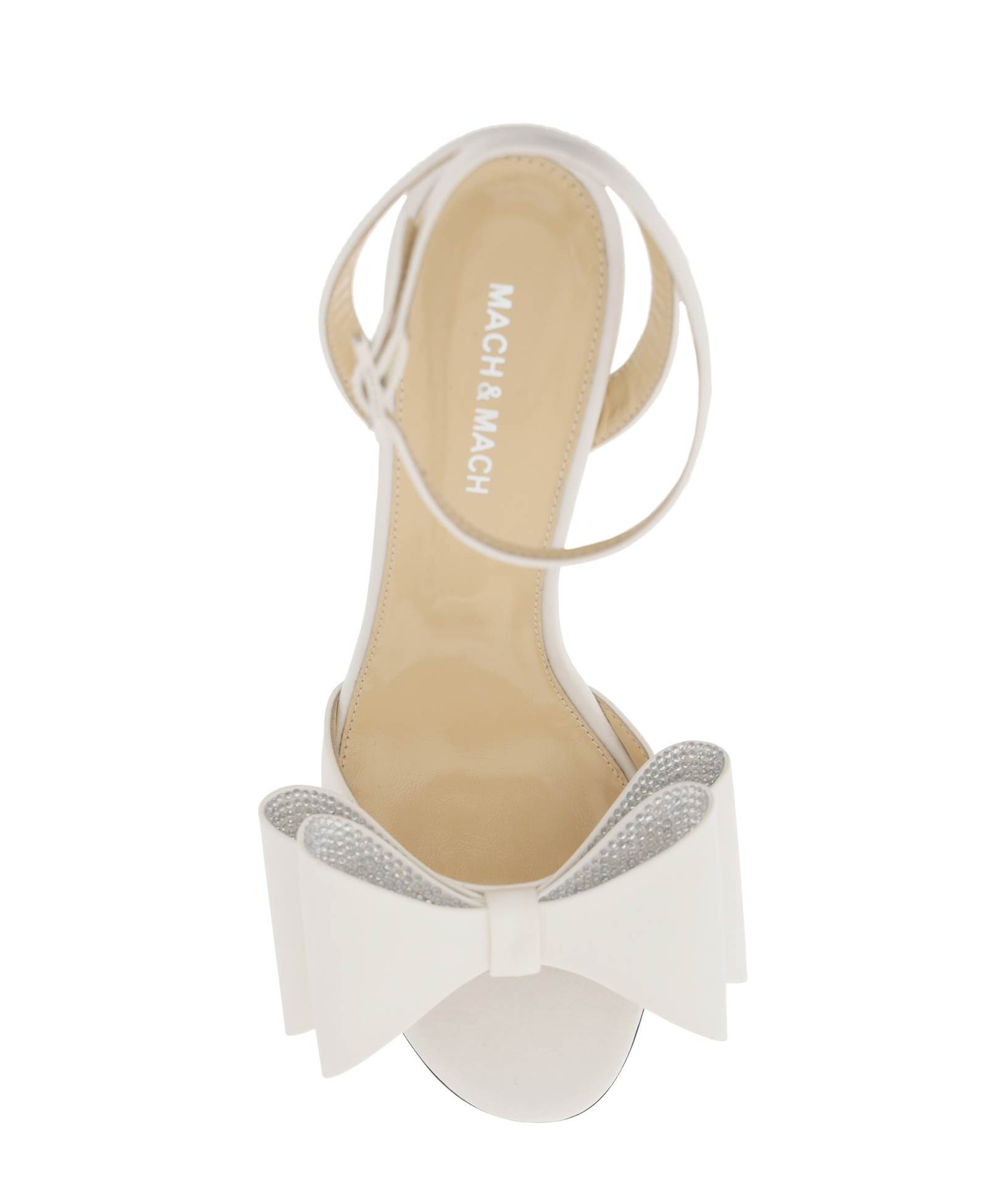 Mach&mach Double Knot High-heeled Sandals In White