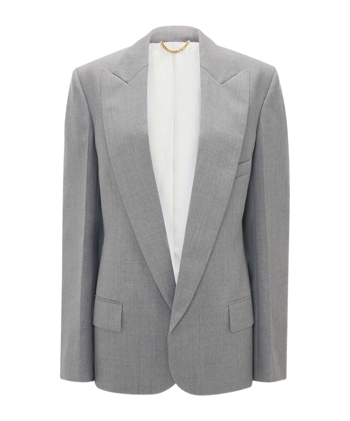 Victoria Beckham Sculptural Sleeve Jacket In Gray