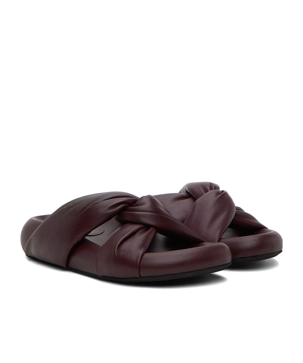 Marni Open-toed Flat Slippers In Black