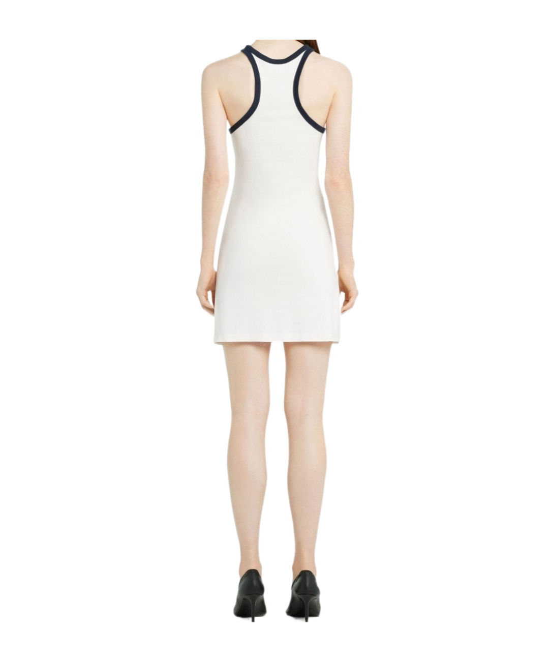 Shop Courrèges Cotton Scuba Dress In White