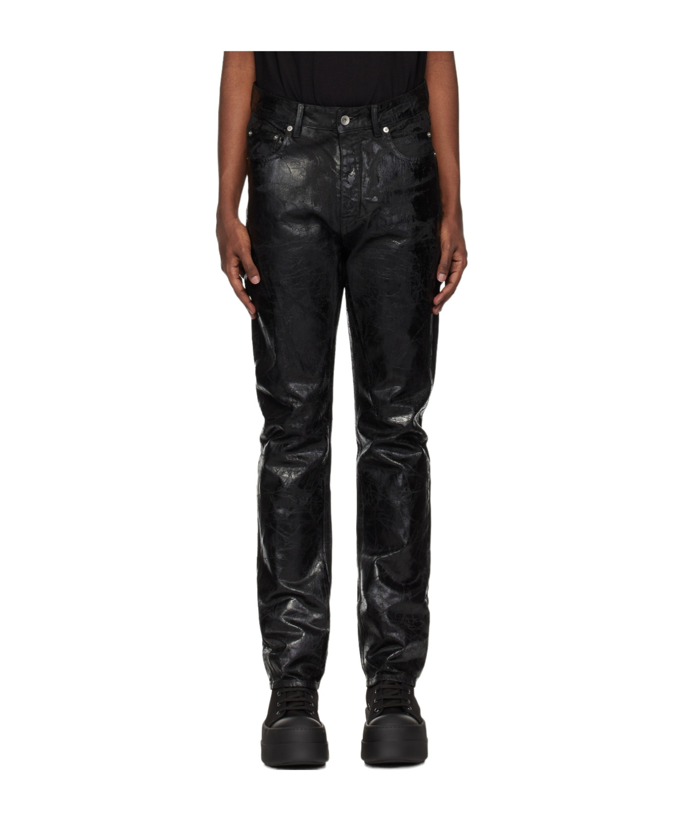 Rick Owens Drkshdw Drkshdw By Rick Owens Man Jeans Black Size 32 Cotton In Black
