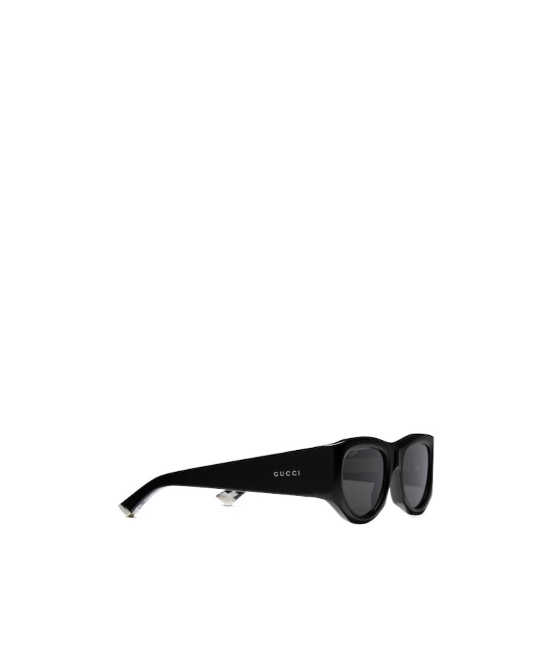 Gucci Rectangular Sunglasses In Glossy Black In Black