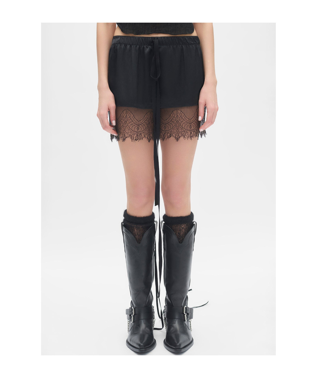Ann Demeulemeester Vere Micro Boxer With Lace In Black