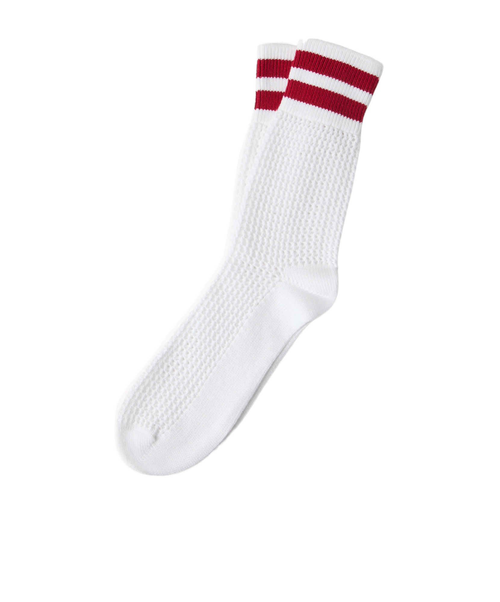 Shop Brunello Cucinelli Open-knit Socks In White