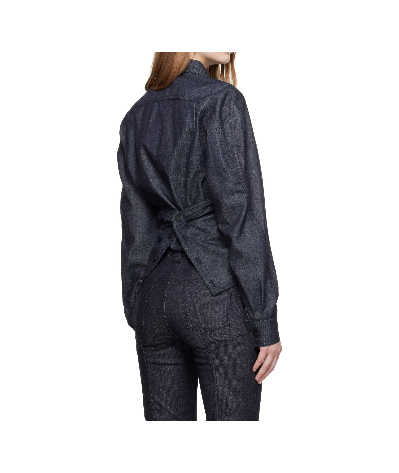 Mugler Asymmetrical Button-fastening Shirt In Black