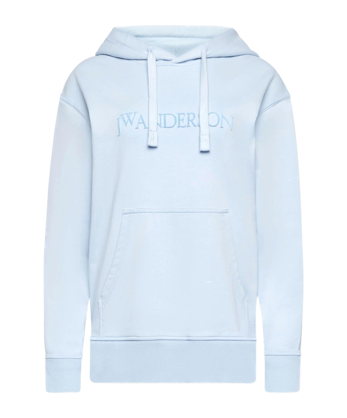 Jw Anderson Hooded Sweatshirt With Logo And Pouch Pocket In Blue