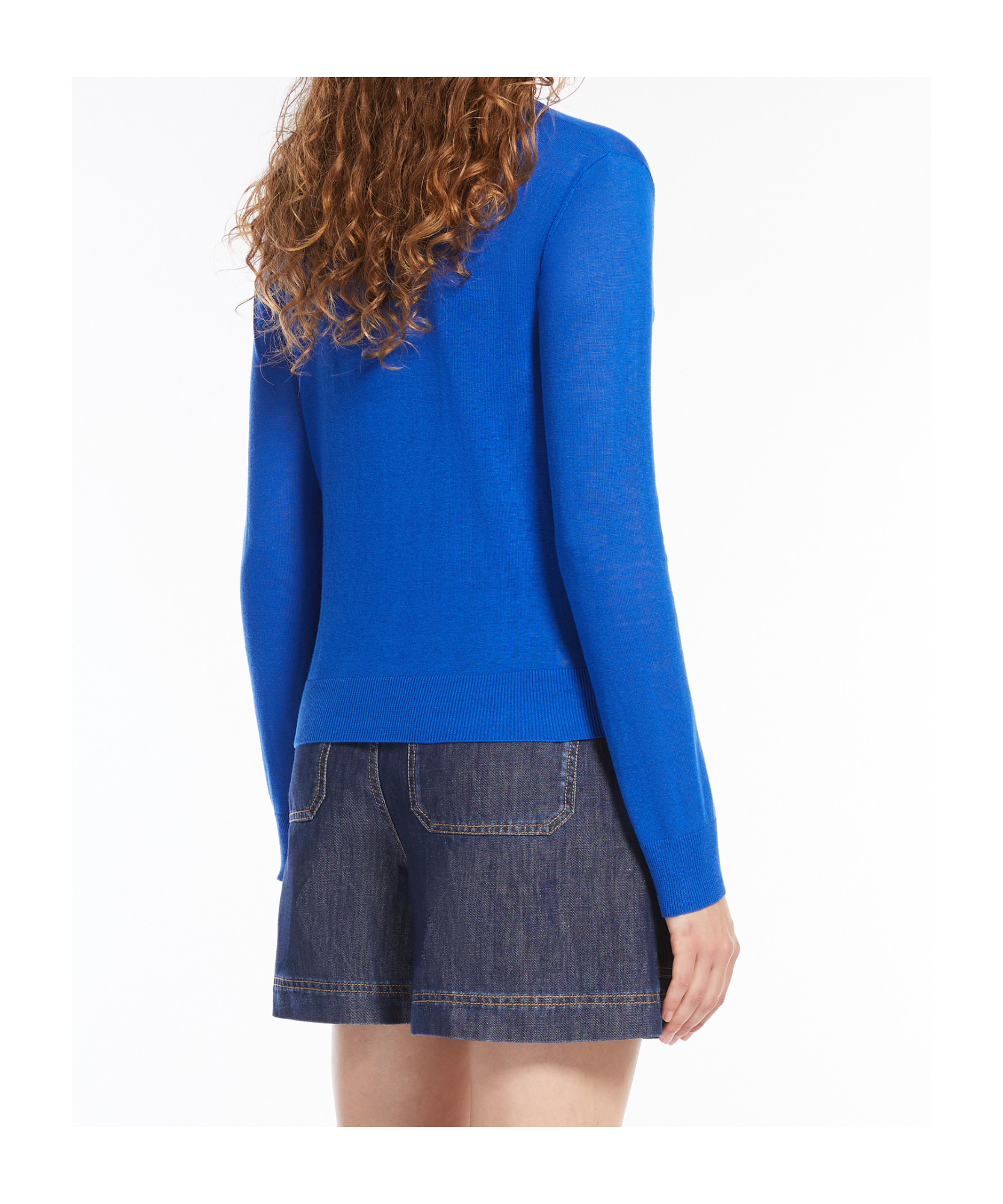 Weekend Max Mara Long-sleeved Cardigan And Vest Combination Two-piece Set In Blue