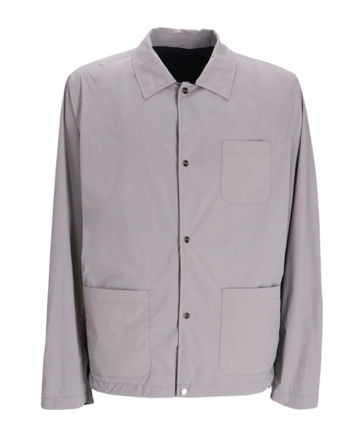 Herno Reversible Shirt Jacket In Gray