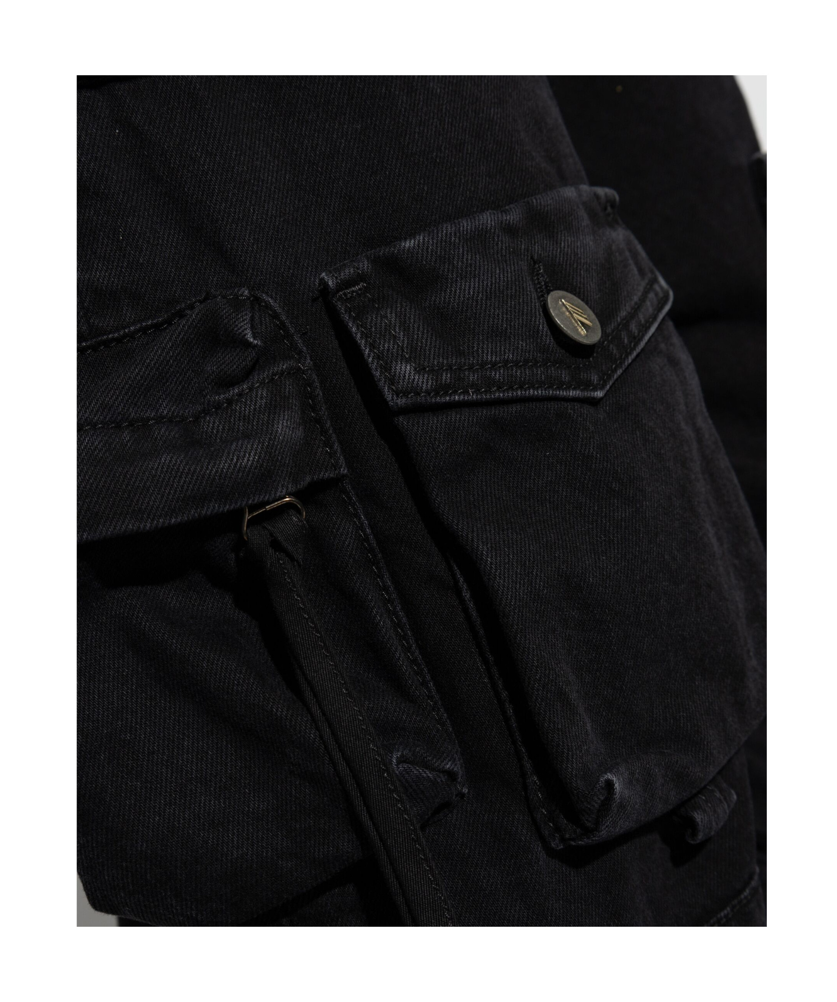 Shop Attico Fern Cargo Jeans In Black