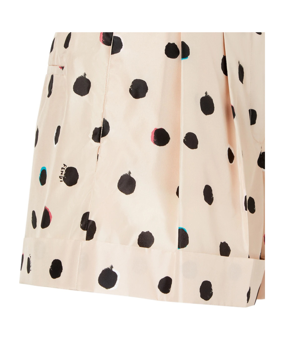 Fendi Pink Printed Taffeta Shorts In Multi