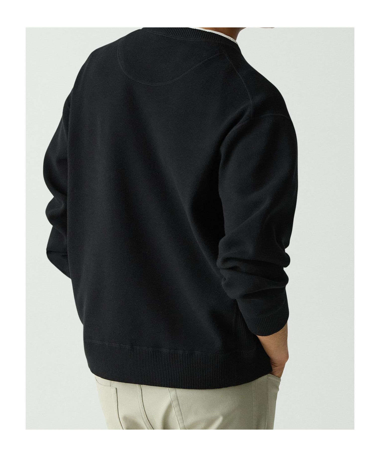 Theory Relaxed Crewneck Sweatshirt In Light Bilen In Black