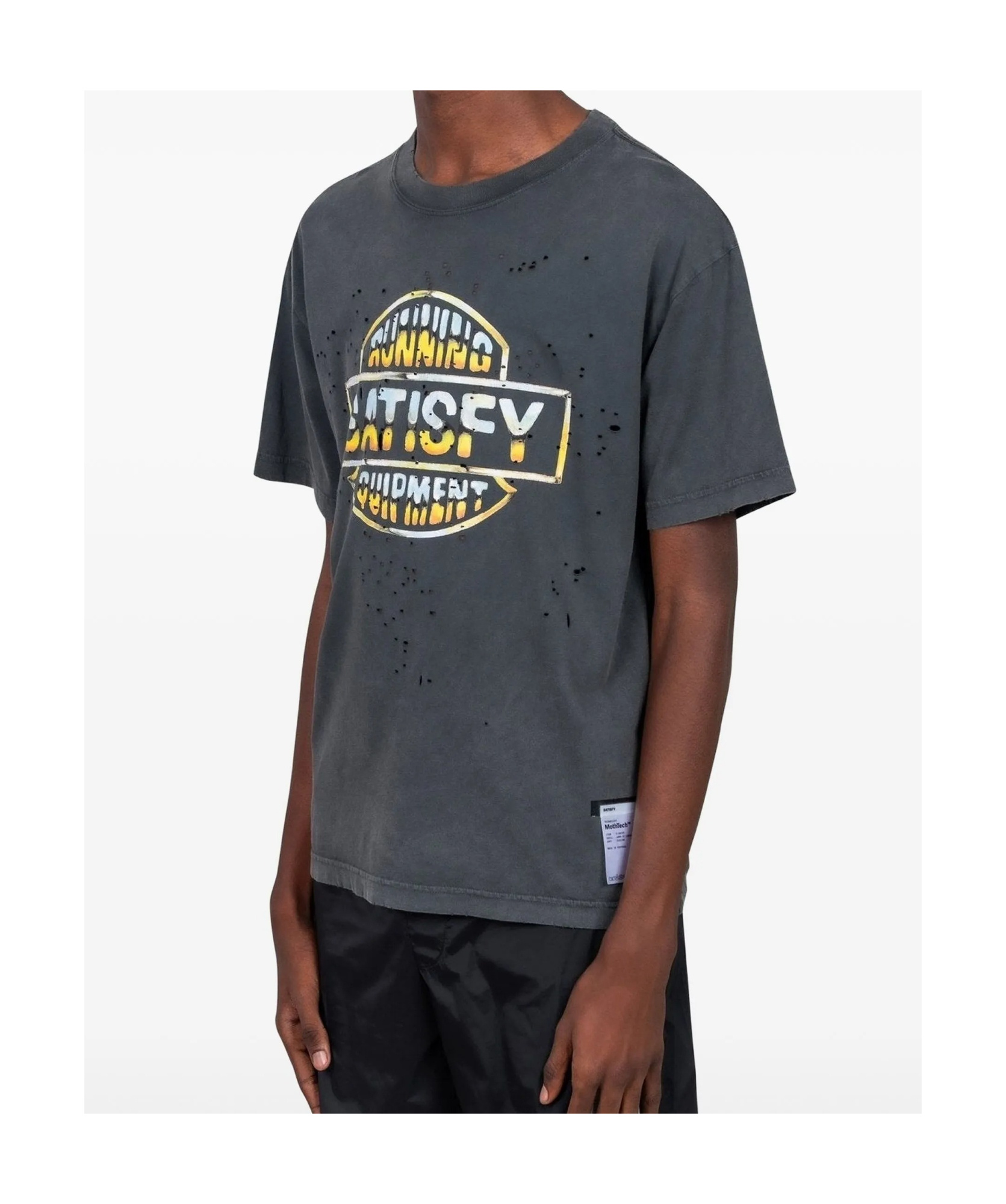 Satisfy Logo-print T-shirt In Black