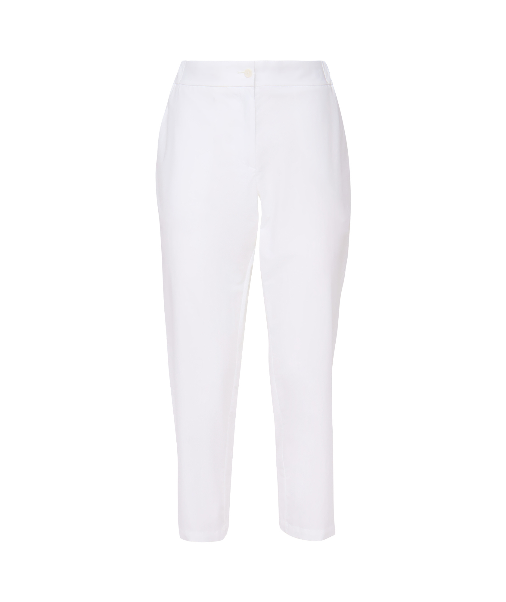 Ottod'ame Button-fastening Cotton Straight Trousers In White