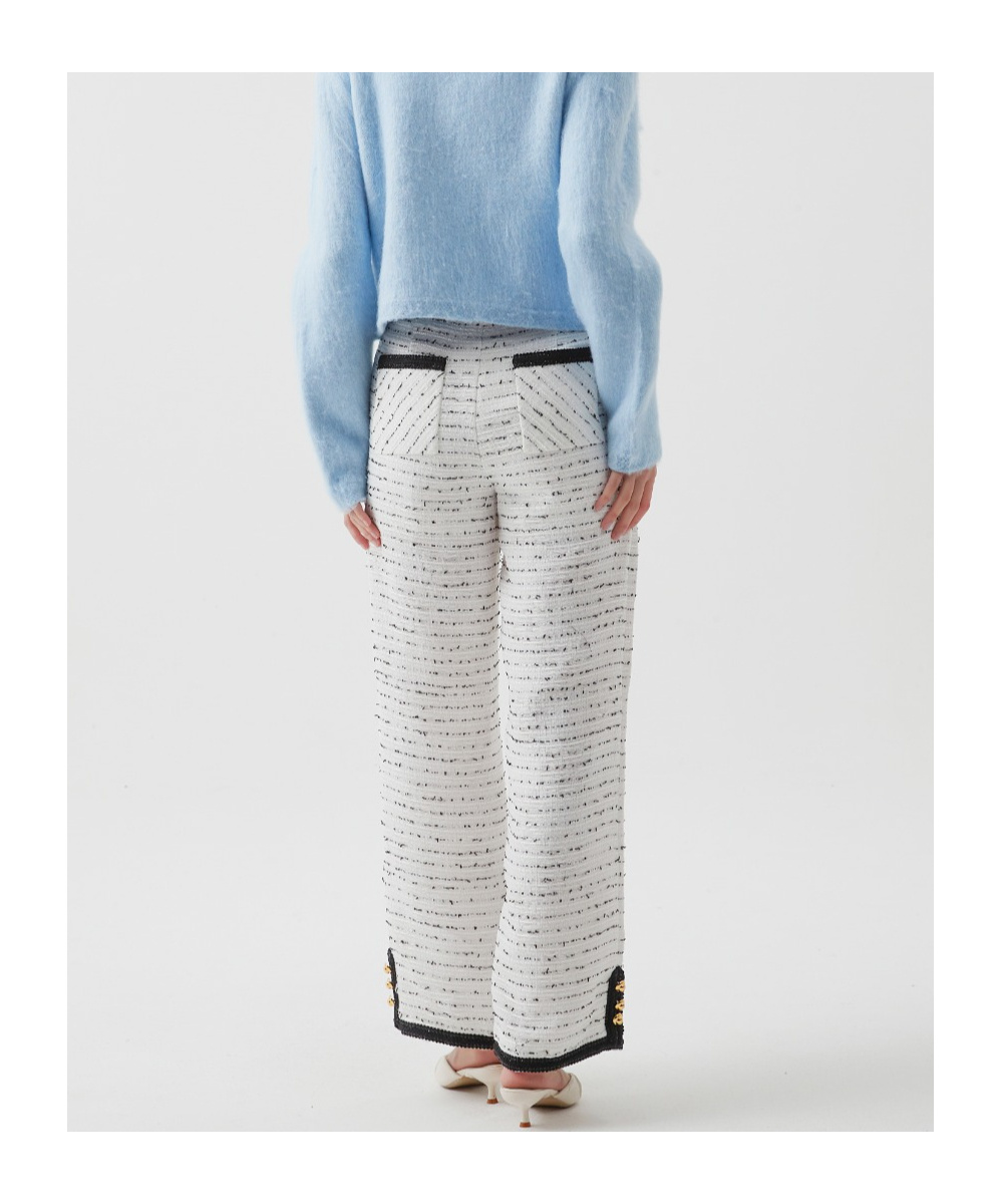 Marissa Chiara Button Casual Pants In White