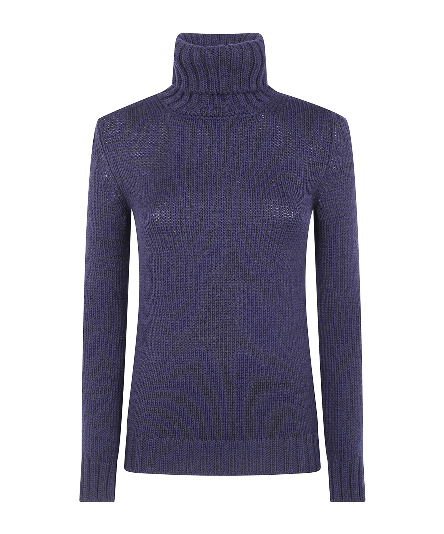 Baserange Ribbed Turtleneck Sweater In Blue