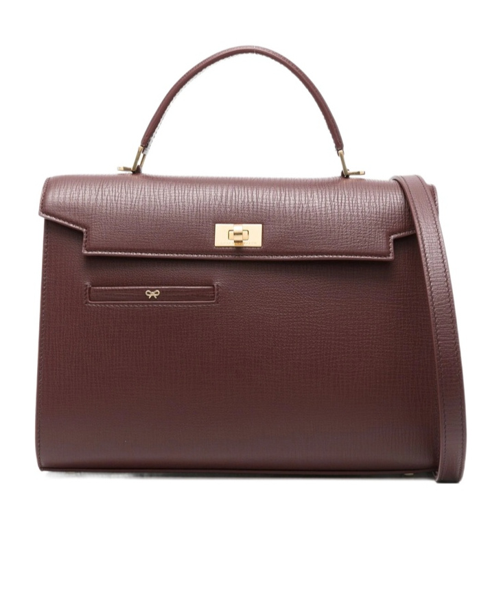 Anya Hindmarch Turnlock Shoulder Bag In Brown