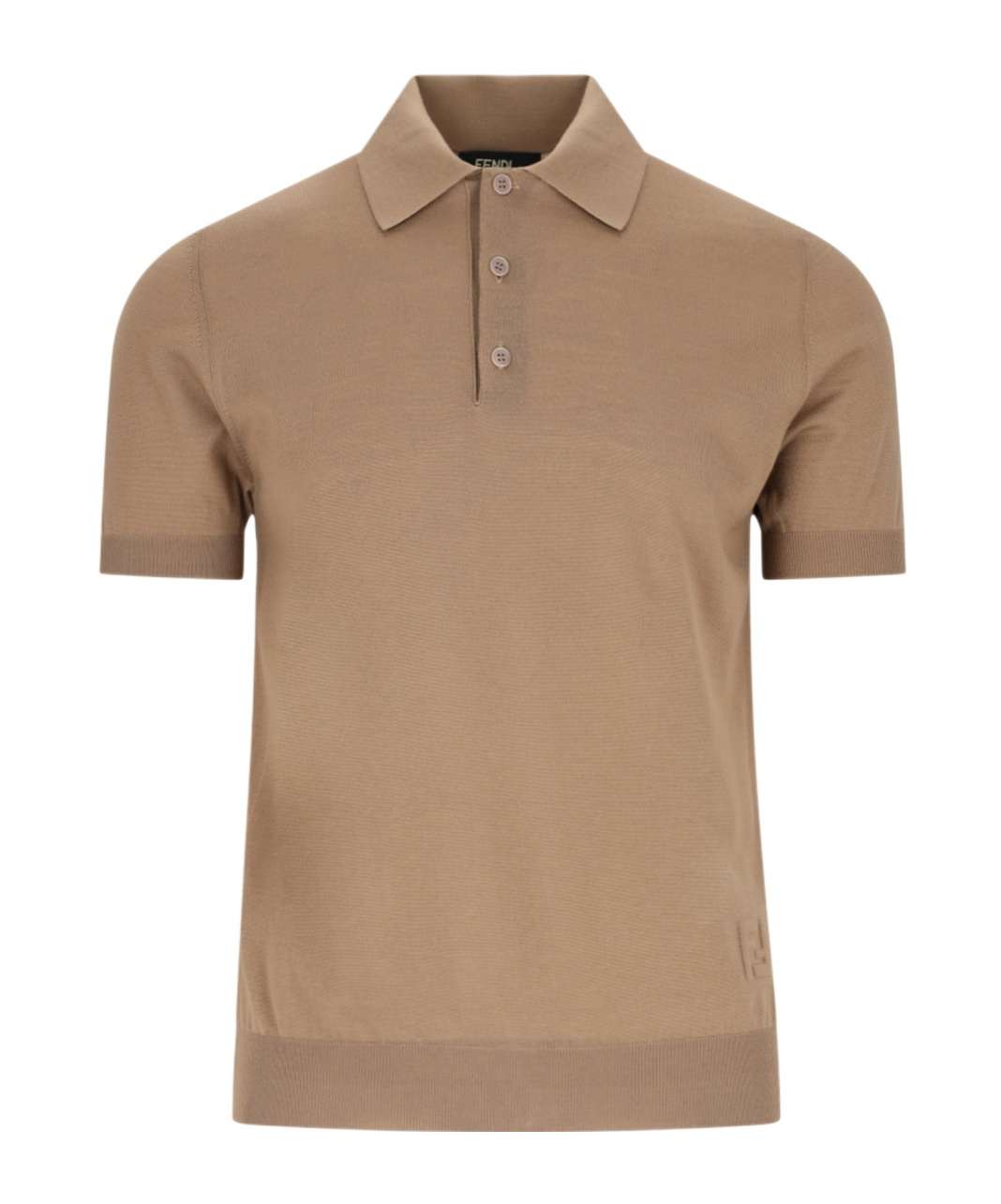 Fendi Wool Polo In Nude