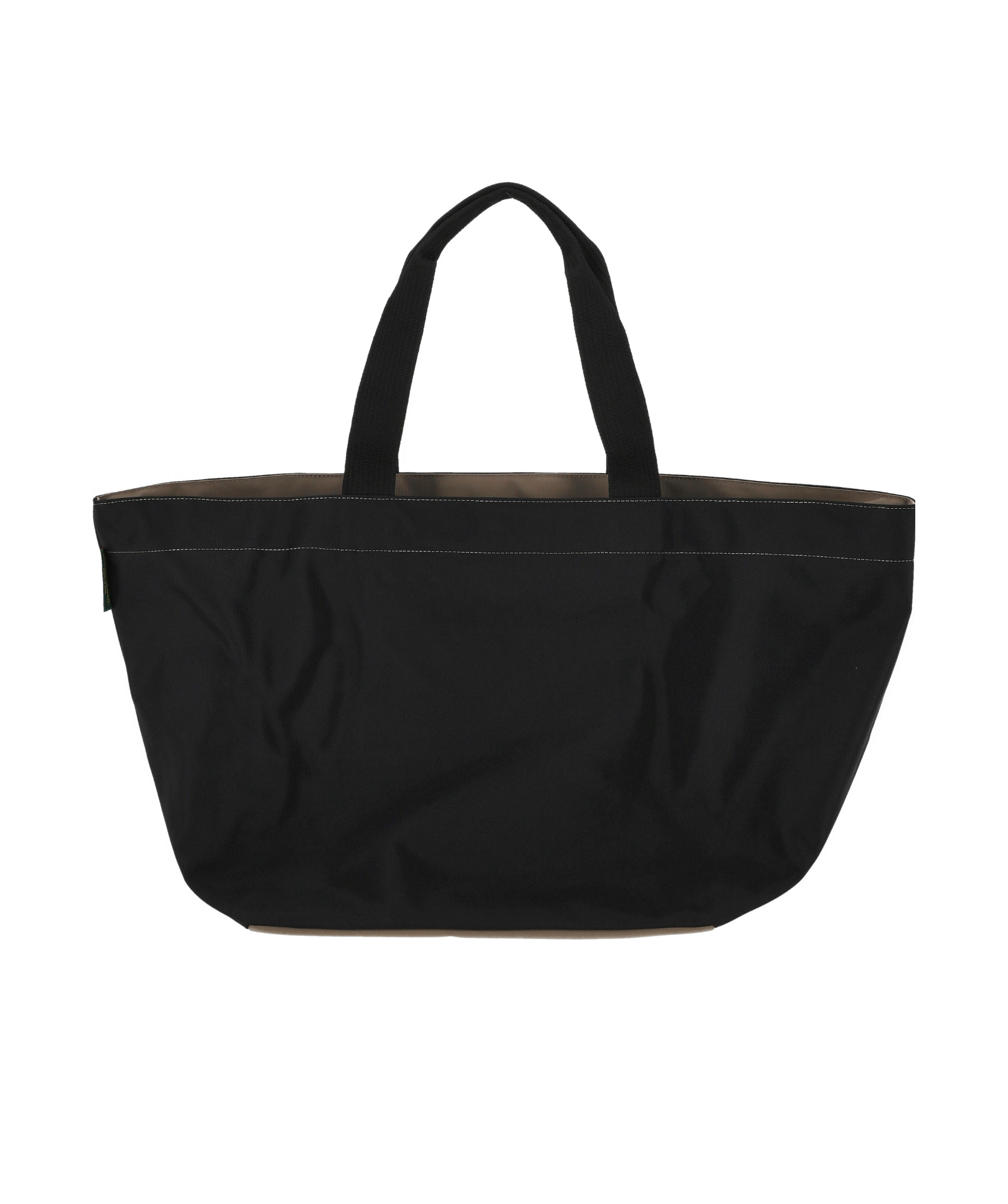 Herve Chapelier Large Two Tone Tote Bag In Black