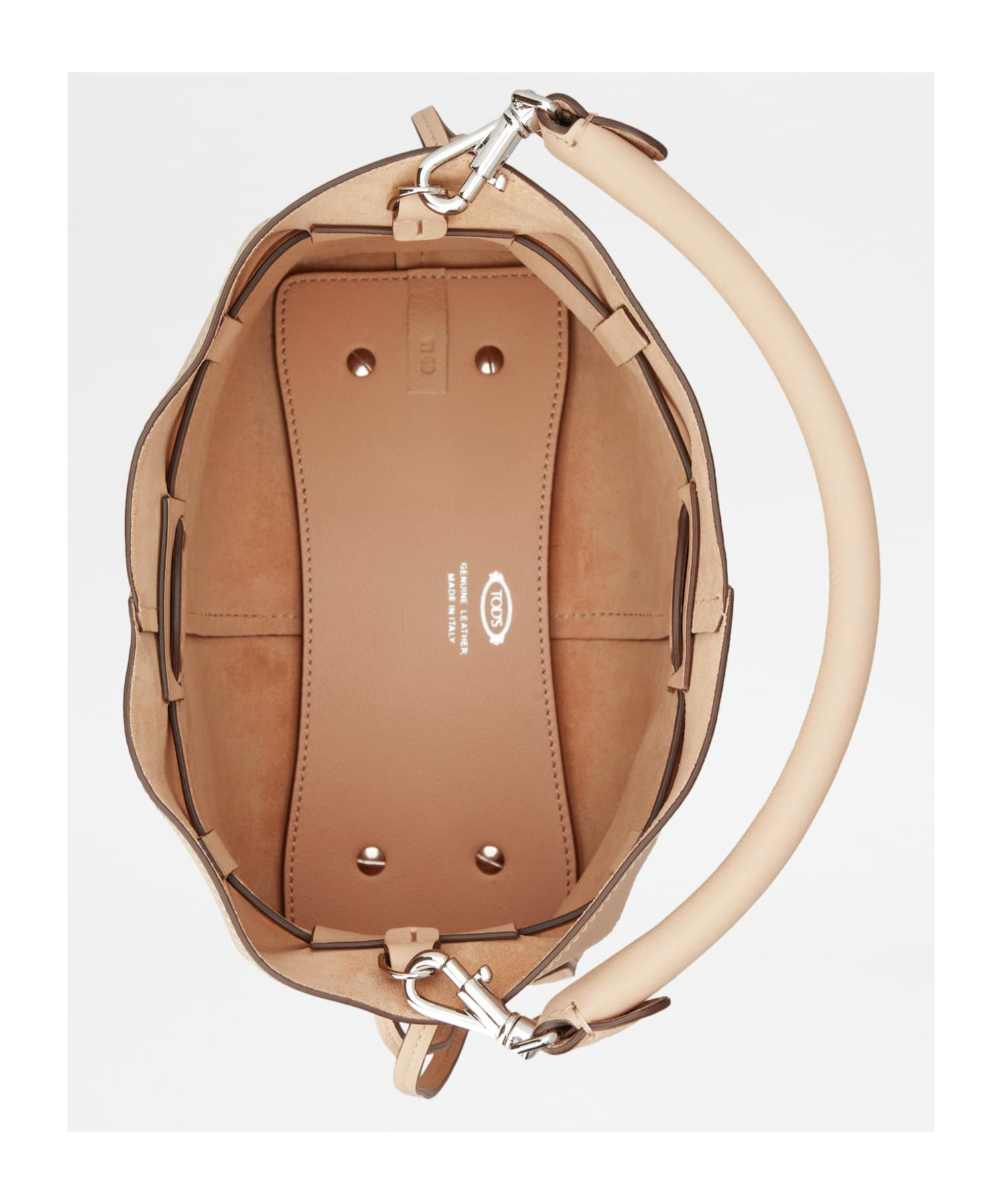 Tod's Di Bag Bucket Bag In Leather Mini With Drawstring In Nude