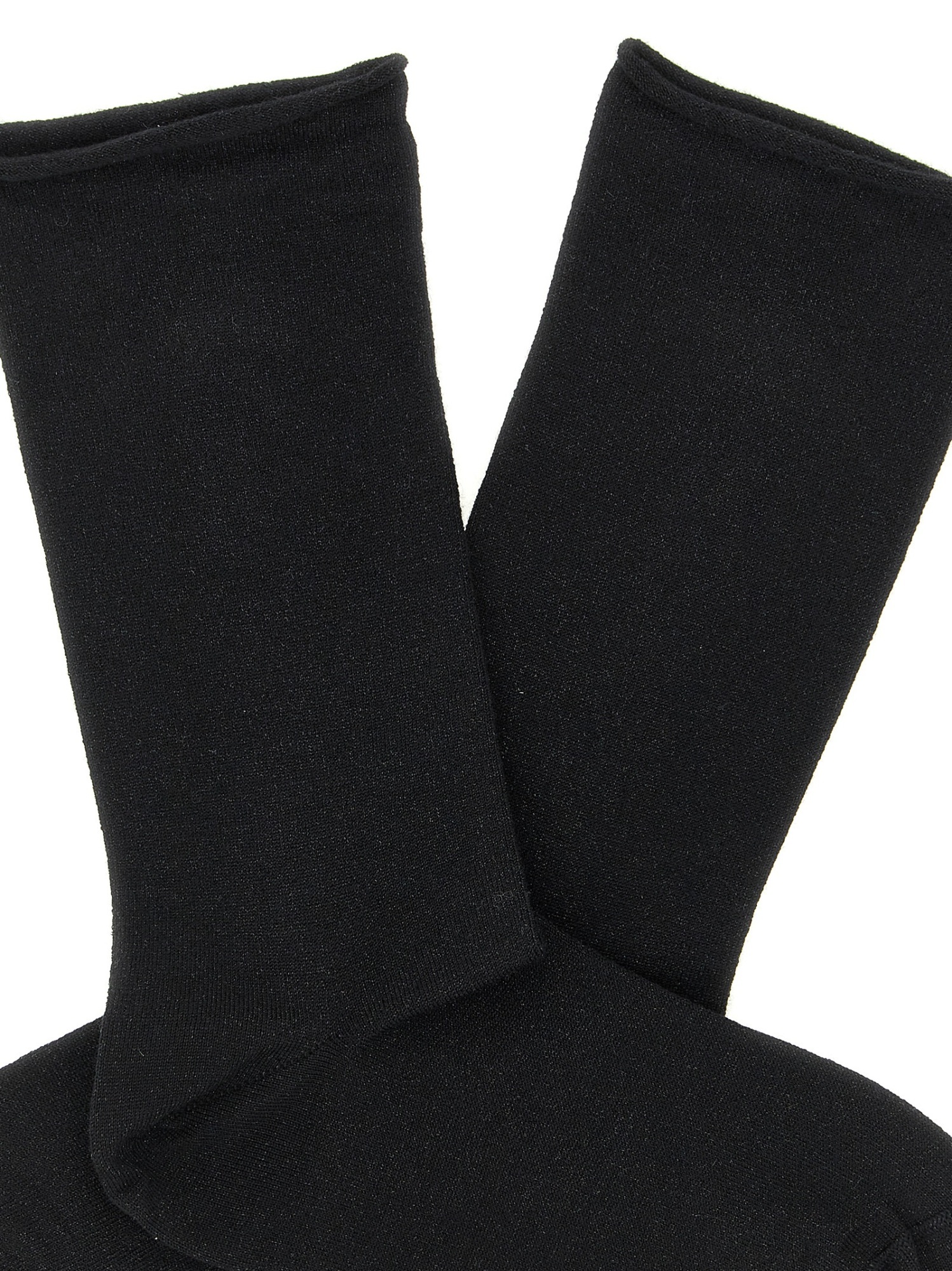 Brunello Cucinelli Tight Knit Socks In Black