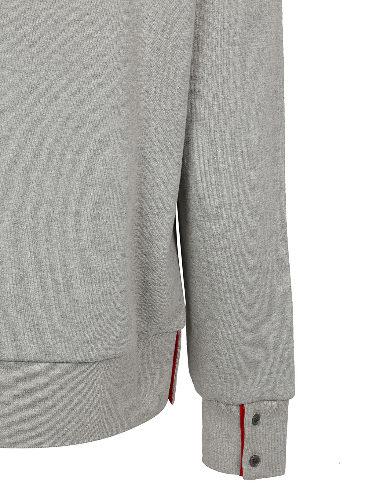 Thom Browne Center-back Stripe Zip-up Hoodie In Gray