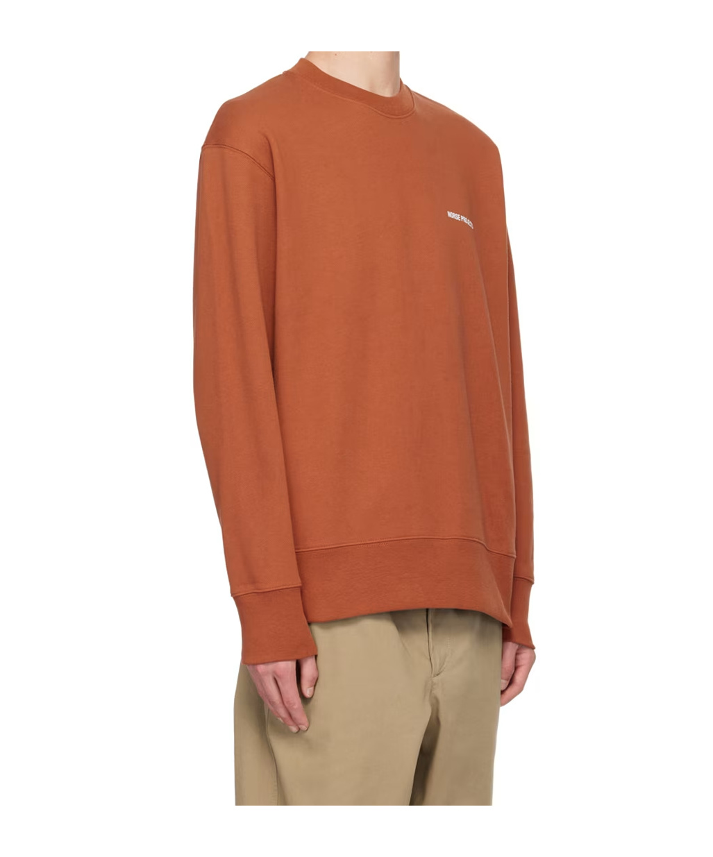Norse Projects Logo Round-neck Sweater In Brown