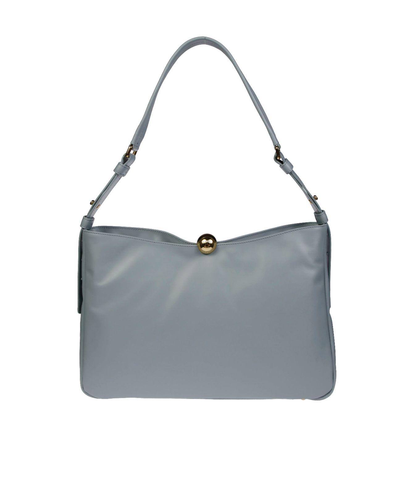 Furla Sfera Logo Debossed Medium Shoulder Bag In Gray