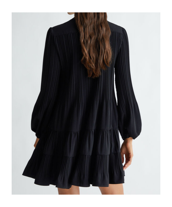 Liu •jo Crepe Mini Dress In Black