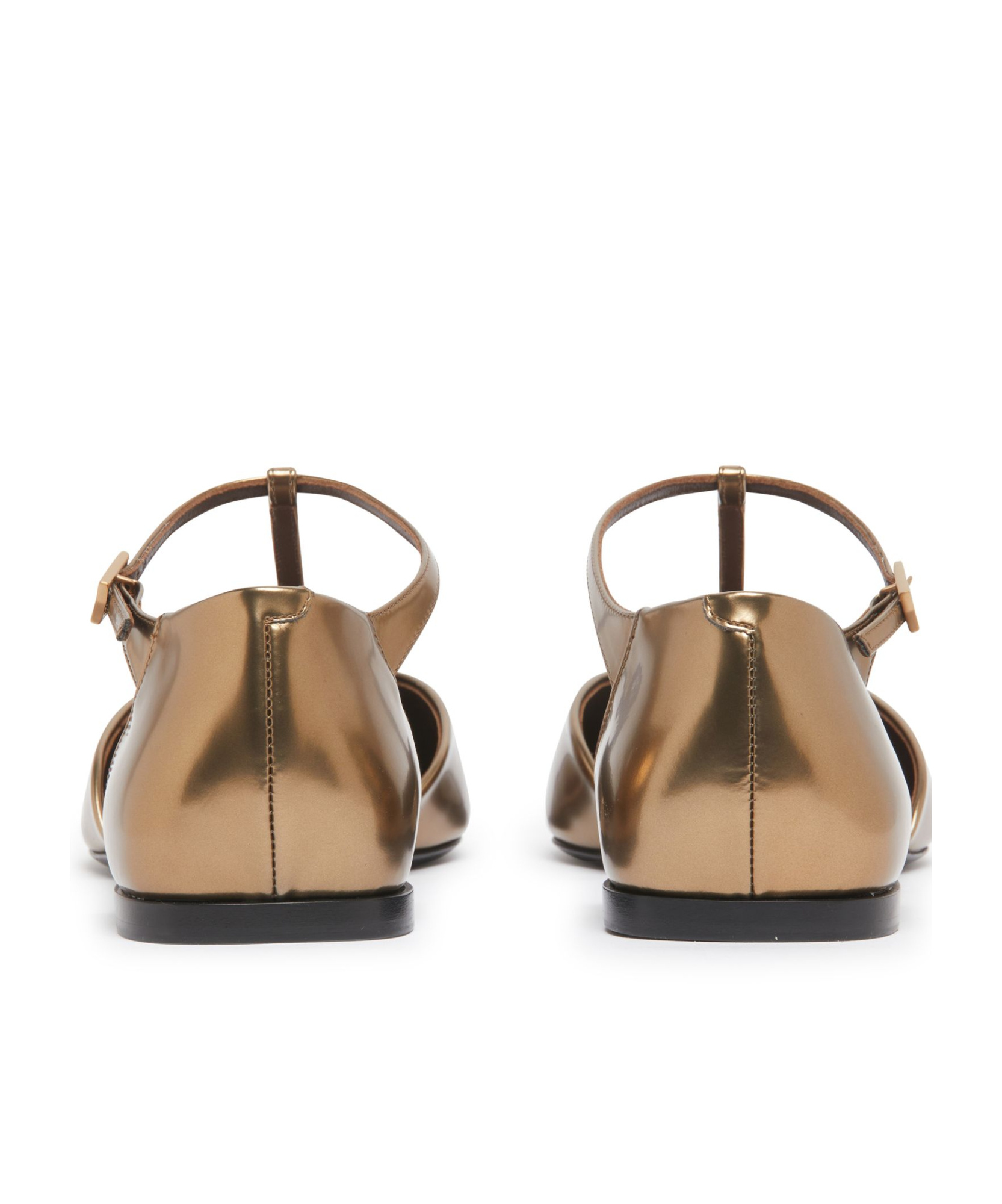 Max Mara Msilkway Flats In Bronze
