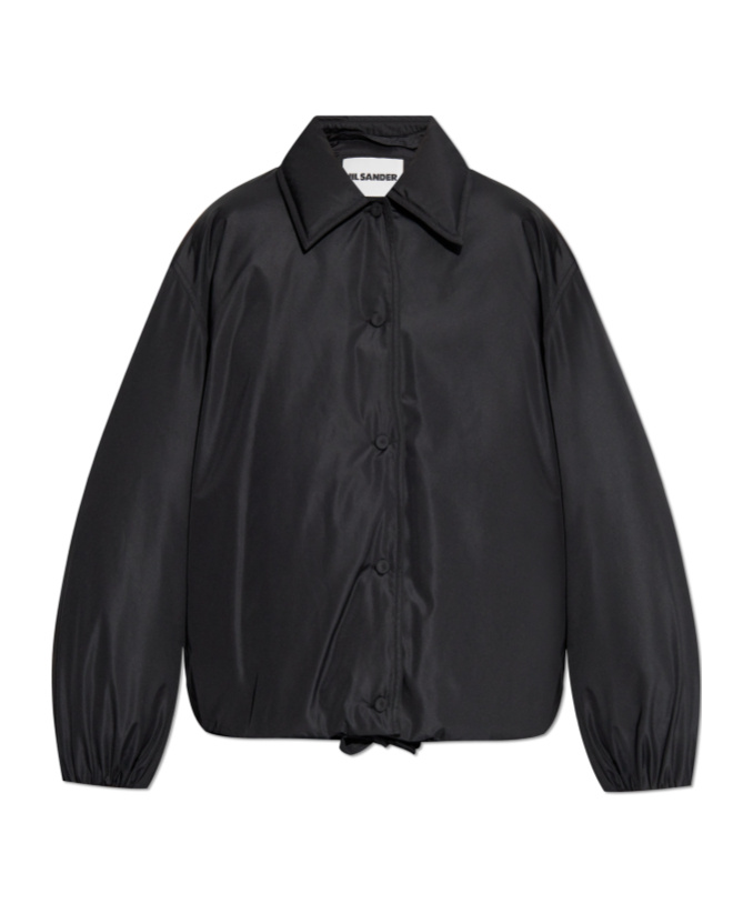 Jil Sander Padded Bomber Jacket In Black