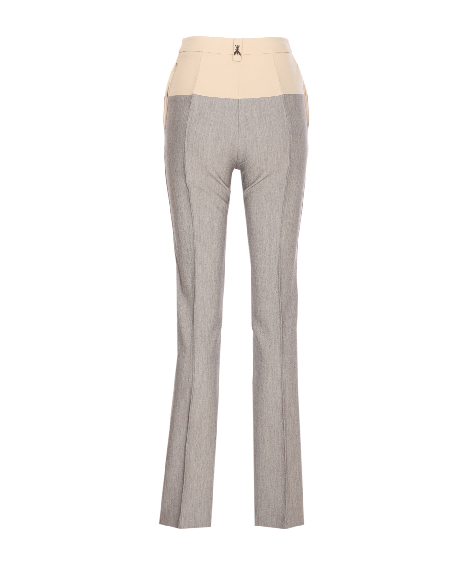 Patrizia Pepe Colour-block Trousers In Gray