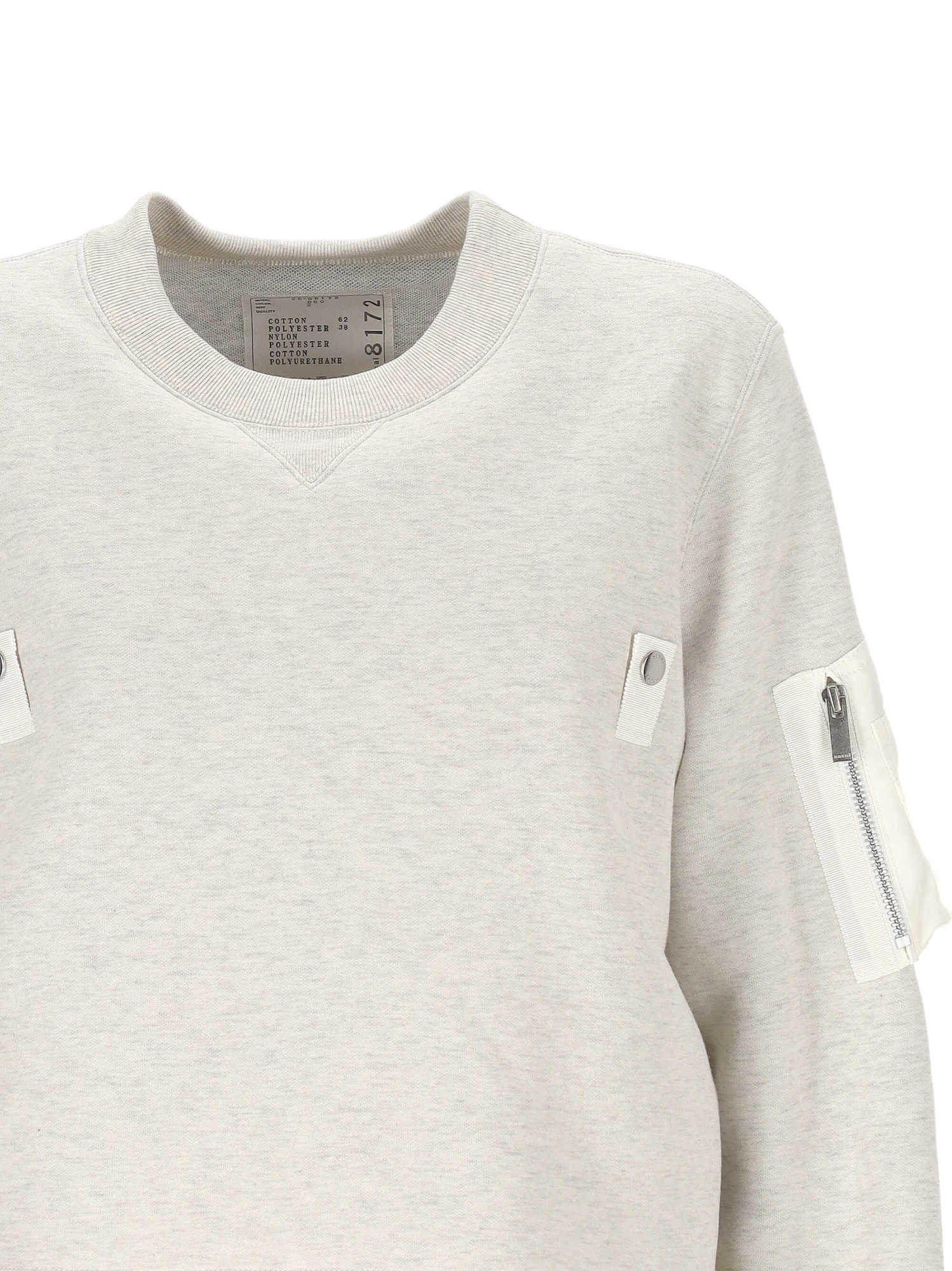 Sacai Long-sleeved Sweatshirt In Gray