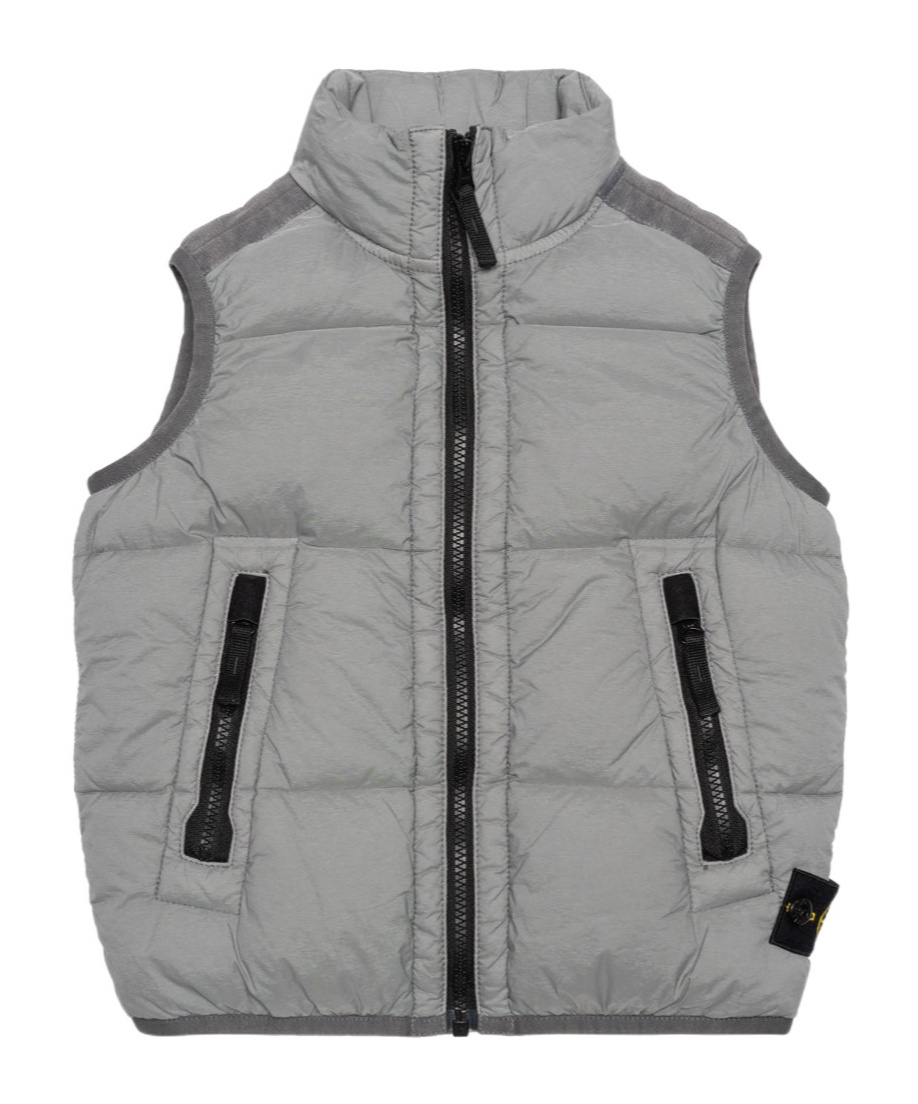 STONE ISLAND STONE ISLAND JUNIOR COMPASS-BADGE ZIPPED PADDED GILET