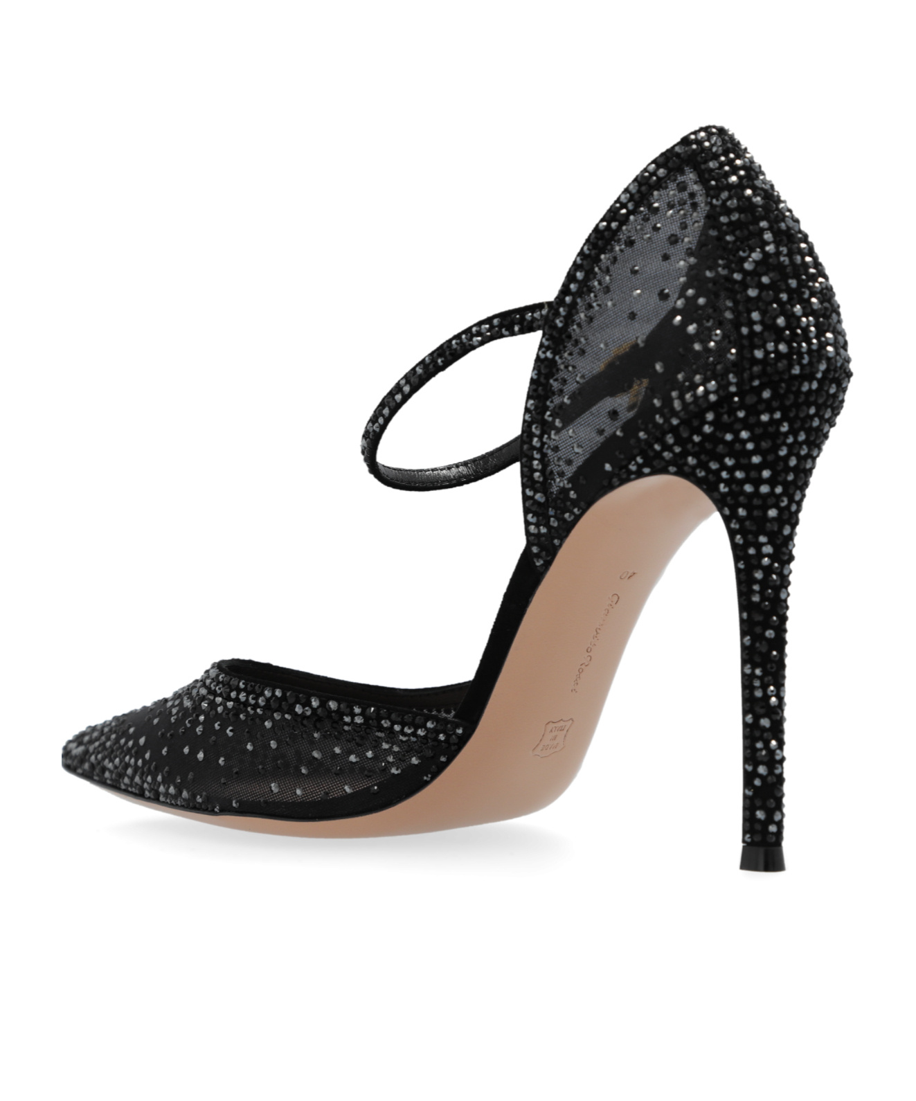 Gianvito Rossi Rania 105 Mary Jane Crystal Pumps In Black