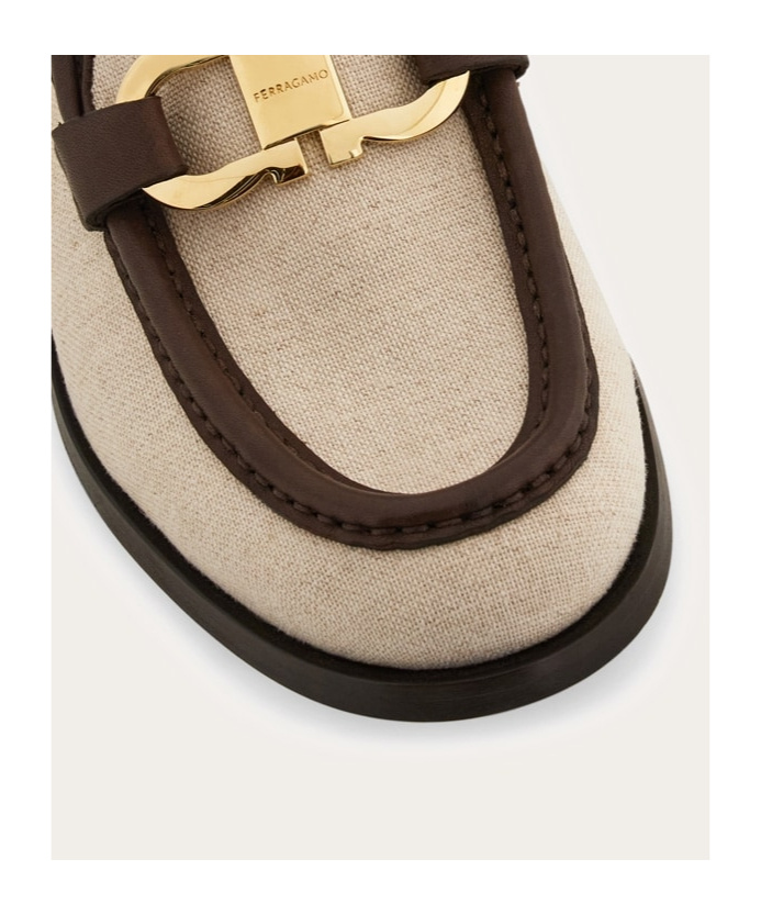 Ferragamo Slip-ons With Contrast Trim And Gold-tone Hardware In Pink