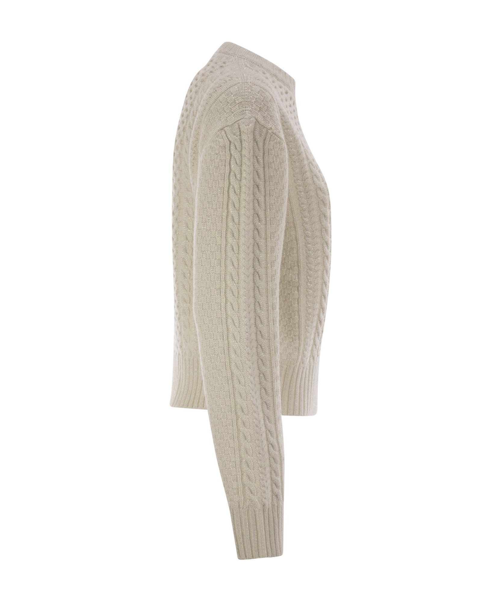 Fabiana Filippi Platinum Fisherman Jersey With Lurex In Nude