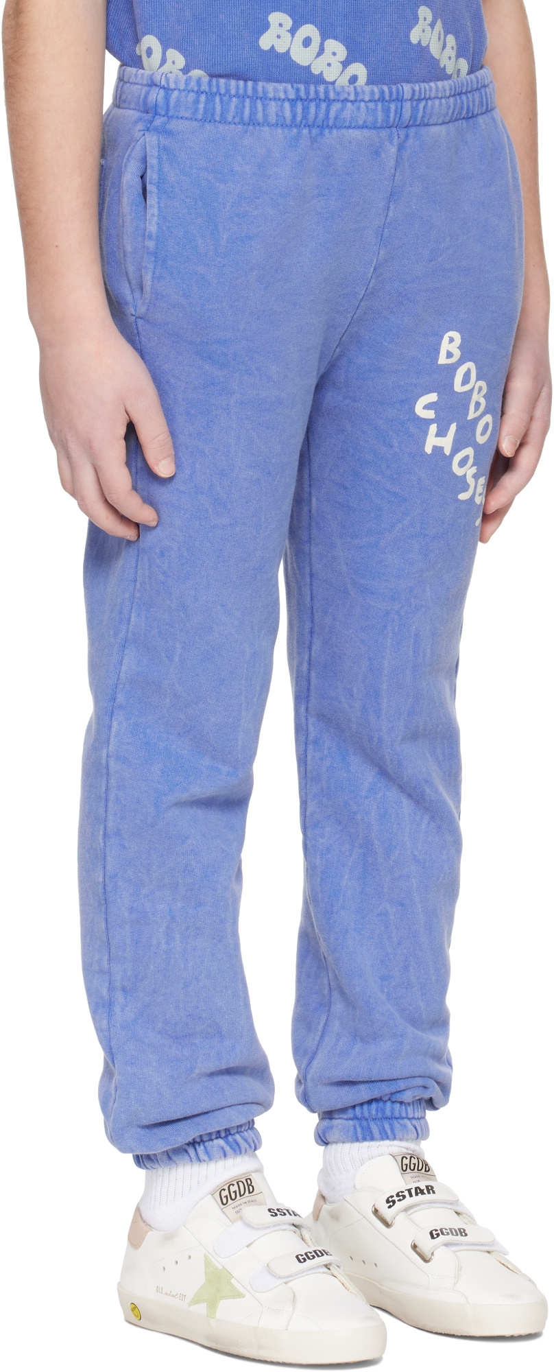 Bobo Choses Elastic Waist Sweatpants In Blue
