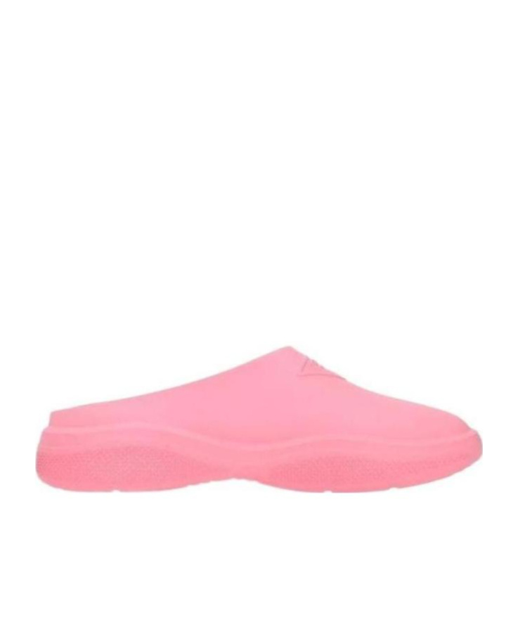 Prada Logo-debossed Slides In Begonia Powder