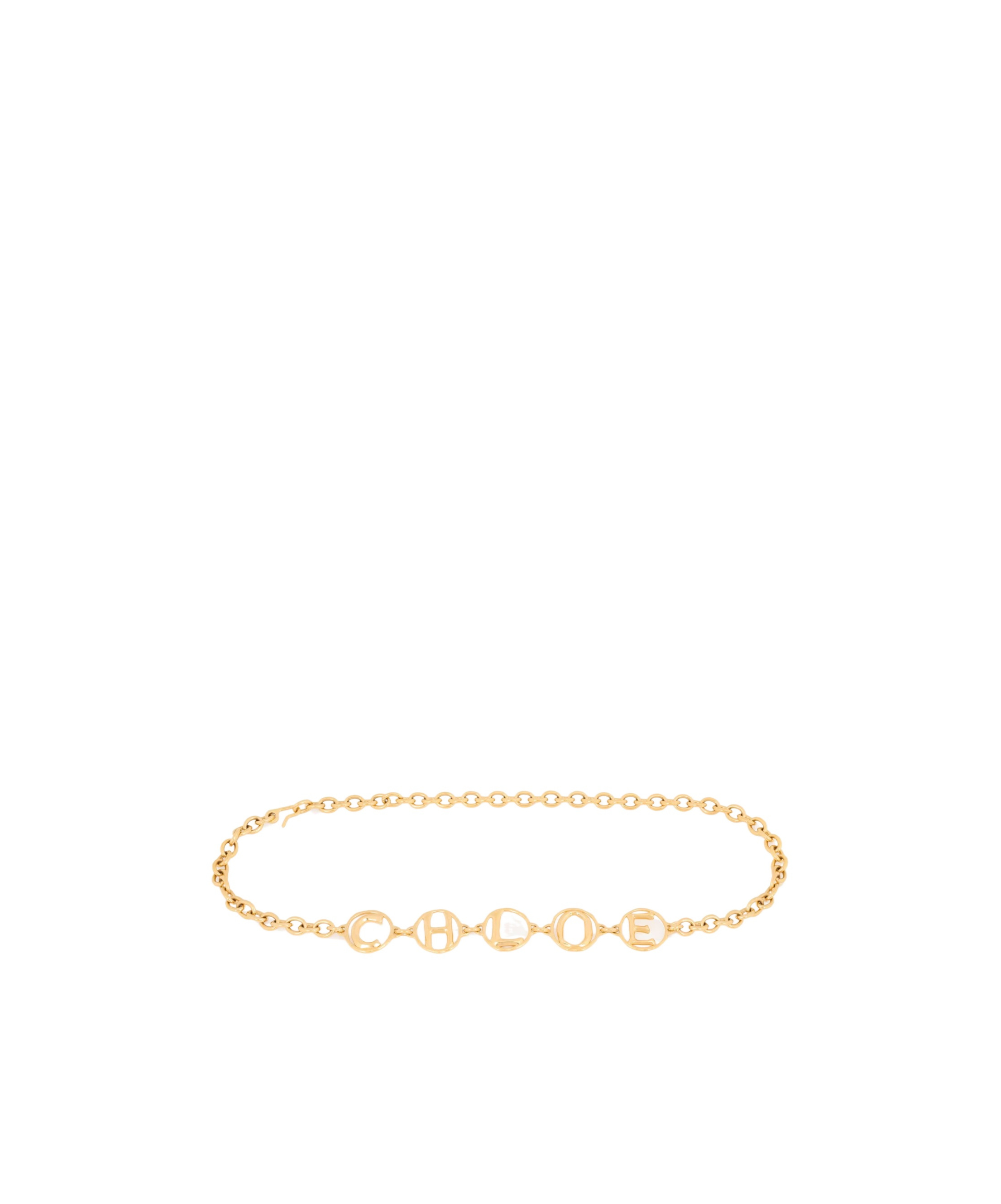 Chloé Golden Chloe Script Jewel Belt In Gold